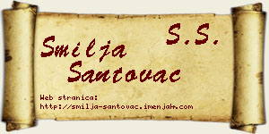 Smilja Santovac vizit kartica